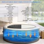 𝐔𝐩𝐠𝐫𝐚𝐝𝐞𝐝 Inflatable Hot Tub Cover Round- for All Coleman salu-spas Intex Hot Tub Covers | Energy Efficient and No Leakage | Rain-Proof & Snow-Proof | Insert Insulated Hot Tub Lid Accesories