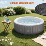 𝐔𝐩𝐠𝐫𝐚𝐝𝐞𝐝 Inflatable Hot Tub Cover Round- for All Coleman salu-spas Intex Hot Tub Covers | Energy Efficient and No Leakage | Rain-Proof & Snow-Proof | Insert Insulated Hot Tub Lid Accesories