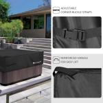 ULTCOVER Smart Selection Square Hot Tub Cover Protector Waterproof & UV Protection SPA Cover 85 x 85 inch, Black