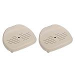 Intex 28502E PureSpa Non-Slip Removable Contoured Seat for Inflatable Hot Tub Spa Accessory with Adjustable Heights, Tan, (2 Pack)
