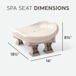 Intex 28502E PureSpa Non-Slip Removable Contoured Seat for Inflatable Hot Tub Spa Accessory with Adjustable Heights, Tan, (2 Pack)