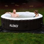 ALEKO Inflatable Hot Tub Spa | Personal High Powered Jetted Bubble | 265 Gallon | Black and White | HTIR6BKW