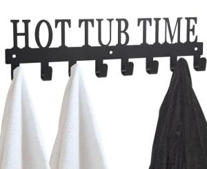 Towel Hooks Towel Rack for Hot Tub Accessories, Pool Bathroom Towel Holder, Robe Storage Rack, Outdoor Hot Tub Accessories for Towels, Robes, Coat, Swimsuit