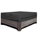 Porch Shield 600D Waterproof and Fade Resistant Outdoor Hot Tub Cover 95 x 95 inch fit 94 x 94 or 93 x 93 or 92 x 92 Square SPA Cover Protector, Black