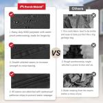 Porch Shield 600D Waterproof and Fade Resistant Outdoor Hot Tub Cover 95 x 95 inch fit 94 x 94 or 93 x 93 or 92 x 92 Square SPA Cover Protector, Black