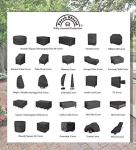Porch Shield 600D Waterproof and Fade Resistant Outdoor Hot Tub Cover 95 x 95 inch fit 94 x 94 or 93 x 93 or 92 x 92 Square SPA Cover Protector, Black