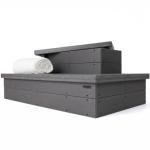 DENKOE Heavy Duty Hot Tub Steps with Storage - Waterproof, Non-Slip & No Maintenance - Large 700LBS Load Capacity - Multi Angle Access - Ideal for Spa Steps, Hot Tub Stairs - Gray Spa Step for Outdoor