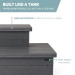 DENKOE Heavy Duty Hot Tub Steps with Storage - Waterproof, Non-Slip & No Maintenance - Large 700LBS Load Capacity - Multi Angle Access - Ideal for Spa Steps, Hot Tub Stairs - Gray Spa Step for Outdoor
