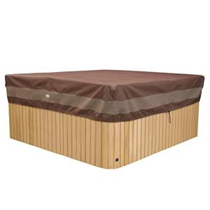 Duck Covers Ultimate Water-Resistant 94 Inch Square Hot Tub Cover Cap, Outdoor Spa Cover