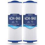 Grefilt 4CH-949 Spa Filter Compatible with Unicel, Pleatco PWW50L, Filbur FC-0172, Hot Tub Filter Cartridge for Rising Dragon 50, Dynasty Spas, 50 Sq. Ft, 2-Pack