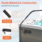 ACTREY Hot Tub Cover Lifter, Pivot Top Mount Spa & Hot Tub Cover Lift Removal System, Reinforced Brackets with 3 Hook Towel Rack, Fits Most Spa Hot Tubs Up to 96" Width