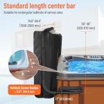ACTREY Hot Tub Cover Lifter, Pivot Top Mount Spa & Hot Tub Cover Lift Removal System, Reinforced Brackets with 3 Hook Towel Rack, Fits Most Spa Hot Tubs Up to 96" Width