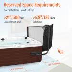 ACTREY Hot Tub Cover Lifter, Pivot Top Mount Spa & Hot Tub Cover Lift Removal System, Reinforced Brackets with 3 Hook Towel Rack, Fits Most Spa Hot Tubs Up to 96" Width