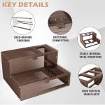 Hot Tub Steps, Wood Looking Plastic 2-Steps-100% Waterproof Spa Steps, Non Slip Heavy Duty Outdoor Steps for Porch/Deck,Universal Fit All Spa Sizes, Multi Use as Hot Tub Stairs or Outdoor Stairs