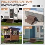 Hot Tub Steps, Wood Looking Plastic 2-Steps-100% Waterproof Spa Steps, Non Slip Heavy Duty Outdoor Steps for Porch/Deck,Universal Fit All Spa Sizes, Multi Use as Hot Tub Stairs or Outdoor Stairs