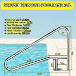 Rustproof 304SS Inground Pool Stair Handrail