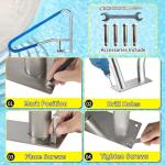 Rustproof 304SS Inground Pool Stair Handrail