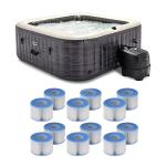 Intex PureSpa Plus Inflatable Square Hot Tub Bundle