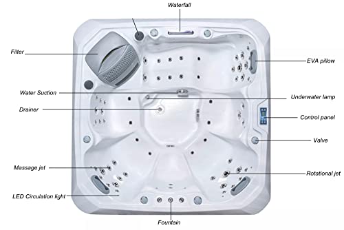 5-6 Person Hot Tub with 51 Jets