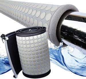 Helba Swimming Pool Handrail Cover - 4 Feet Neoprene Zippered Pool Handle Covers, Slip Resistant Hand Grip Rails for Inground Pool Entry