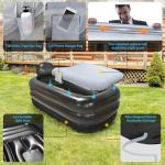 Portable Bathtub for Adults with Cover - Ice Bath & Hot Tub for Athletes Recovery, Home SPA - Large Inflatable Bathtub 62.2x37.4x17.72in, Includes Pump, Easy Inflate & Drain