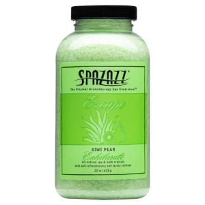 Spazzaz Hot Tub & Spa Bath Salt Aromatherapy Crystals. 22 oz Kiwi Pear Crystals and Bath Salts - Oil-Free & Safe for All Spas
