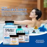Spazazz Sports Athlete Hot Tub & Bath Salt Gift Bundle - Muscle Therapy 19 oz, Rx Joint 4oz, Detox 4oz, Aqua Therapy Re-Fresh 2.5oz, Sport Aroma Beads .5oz, scum Sponge, Hot/Cold Towel, Rubber Duck