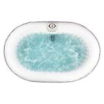 ALEKO Inflatable Hot Tub Spa | Personal High Powered Jetted Bubble | 145 Gallon | Brown and White | HTIO2BRWH