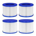 Hot Tub Replacement Filter Cartridges - Compatible with All RELXTIME, ALEKO, Wejoy, Aquaspa Hot Tub More - Screw-in Spa Filters for Inflatable Hot Tubs & Massage Pools (4 Pack)