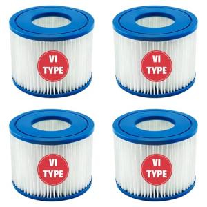 SKTLBB Type vi spa Filters and hot tub Filters Replacement Cartridge for Inflatable hot tubs requiring Type VI Filters, 4.2 x 3.1 inches (4 pcs)