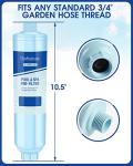 Garden Hose Filter for Filling Hot Tub, Pool, Spa, Greatly Reduces Sediment, Chlorine, Heavy Metals and Odors, Standard 3/4" Garden Hose Thread (1 pack)