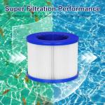 Hot Tub Replacement Filter Cartridges - Compatible with All RELXTIME, ALEKO, Wejoy, Aquaspa Hot Tub More - Screw-in Spa Filters for Inflatable Hot Tubs & Massage Pools (4 Pack)