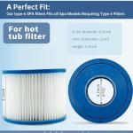 SKTLBB Type vi spa Filters and hot tub Filters Replacement Cartridge for Inflatable hot tubs requiring Type VI Filters, 4.2 x 3.1 inches (4 pcs)