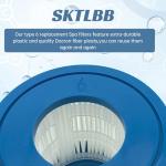 SKTLBB Type vi spa Filters and hot tub Filters Replacement Cartridge for Inflatable hot tubs requiring Type VI Filters, 4.2 x 3.1 inches (4 pcs)