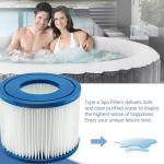 SKTLBB Type vi spa Filters and hot tub Filters Replacement Cartridge for Inflatable hot tubs requiring Type VI Filters, 4.2 x 3.1 inches (4 pcs)