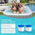 #WEJOY Portable Hot Tub 61X61X26 Inch Air Jet Spa 2-3 Person Inflatable Square Outdoor Heated Hot Tub Spa with 120 Bubble Jets