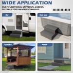 Hot Tub Steps, Wood Looking Plastic 2-Steps-100% Waterproof Spa Steps, Non Slip Heavy Duty Outdoor Steps for Porch/Deck,Universal Fit All Spa Sizes