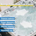 HOICATED Spa Scum Absorber for Hot Tub Oil Absorbing Sponge for Inflatable Hot Tub Swimming Pool Hot Tub Waterline Clean Pool Maintenance Accessories 2 Pack