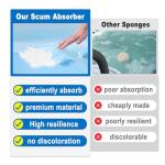 HOICATED Spa Scum Absorber for Hot Tub Oil Absorbing Sponge for Inflatable Hot Tub Swimming Pool Hot Tub Waterline Clean Pool Maintenance Accessories 2 Pack