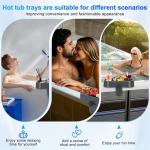 Adjustable Hot Tub Tray with Cup Holders