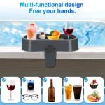 Adjustable Hot Tub Tray with Cup Holders