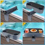 Adjustable Hot Tub Tray with Cup Holders
