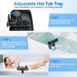 Adjustable Hot Tub Tray with Cup Holders