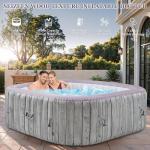 Seizeen Inflatable Square Hot Tub for 4-6 People
