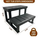 Durable Dark Grey Hot Tub Steps for Easy Access
