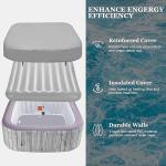 Seizeen Inflatable Square Hot Tub for 4-6 People