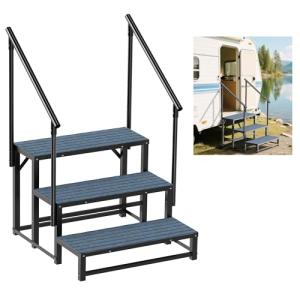 Heavy Duty 3-Step Hot Tub Steps with Handrails