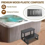 Durable Dark Grey Hot Tub Steps for Easy Access