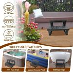 Durable Dark Grey Hot Tub Steps for Easy Access