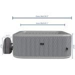 Avenli 4-Person Inflatable Square Spa - Silver Birch